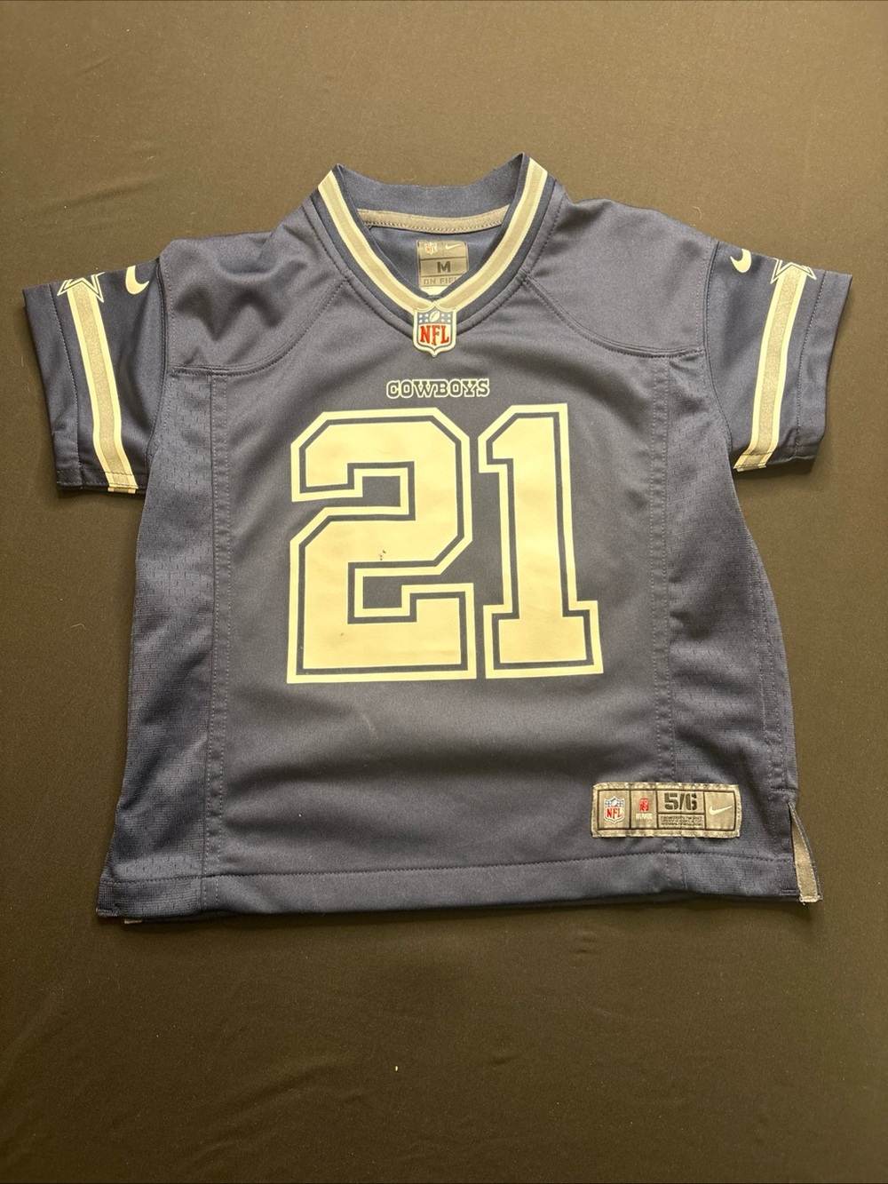 Nike Ezekiel Elliott Dallas Cowboys Sz M 5/6 Toddler Jersey Navy Kids Boys